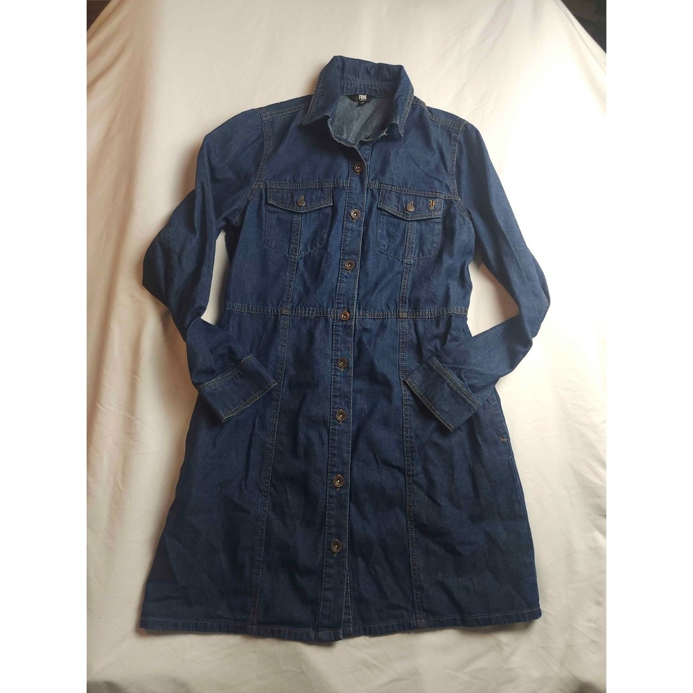 Frye Shirt Dress Medium Blue Denim Classics Capsule Wardrobe Travel Layering